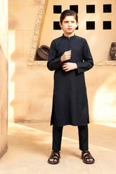Shahjahan - Black Kurta Trouser - 2 Piece